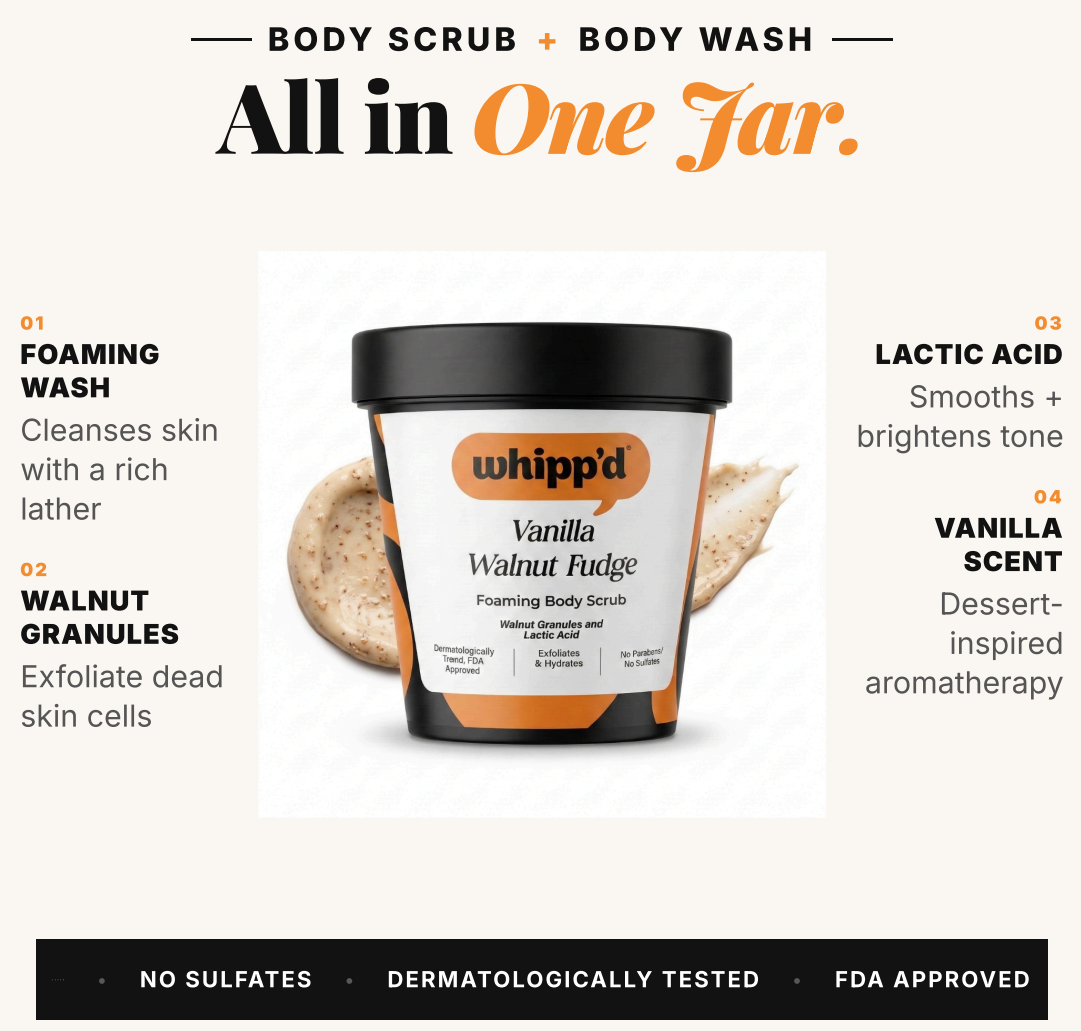 Vanilla Walnut Fudge Foaming Body Scrub