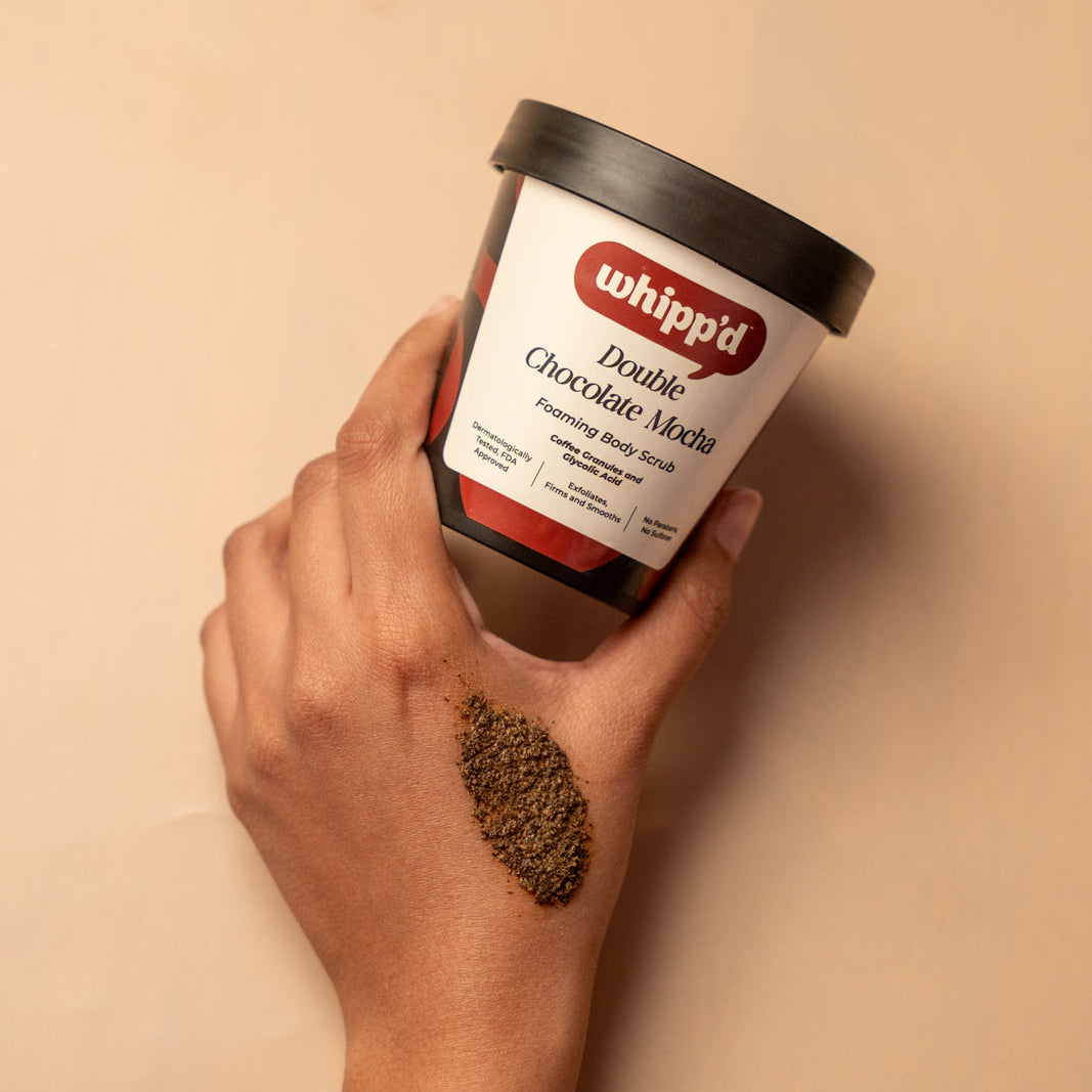 Double Chocolate Mocha Body Scrub with 1% Glycolic Acid for Tan Removal | 150g